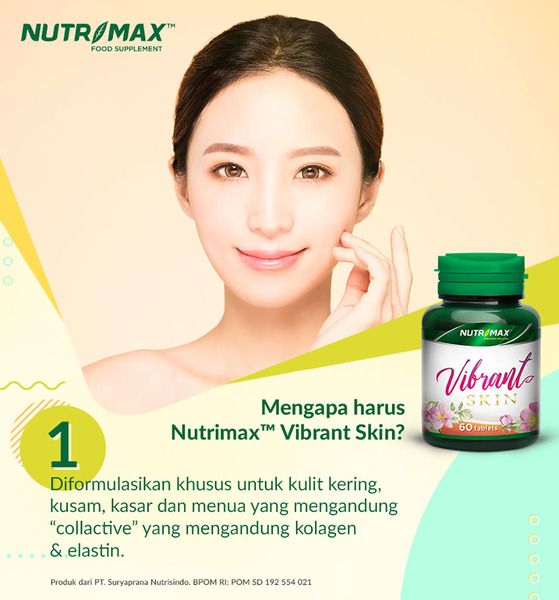 Nutrimax Vibrant Skin Tablet Kulit Kencang Cerah Kolagen Elastin Antioksidan - 3