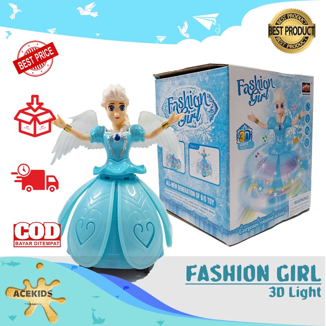 Acekids Mainan Anak Boneka Lampu Menari Boneka Angel Girl Murah Original - HX132 - 1