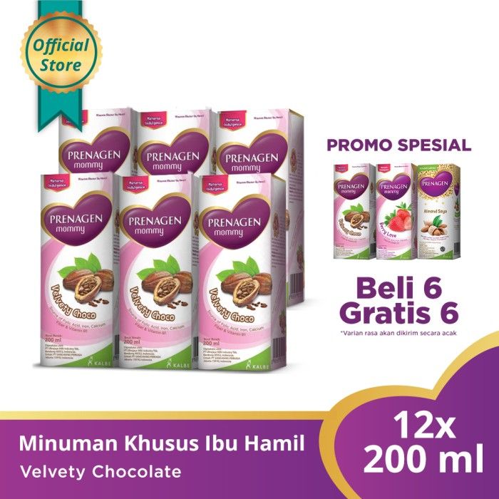 Buy 6 PRENAGEN MOM UHT Choco 200 ml Get 6 Free Prenagen UHT - 1