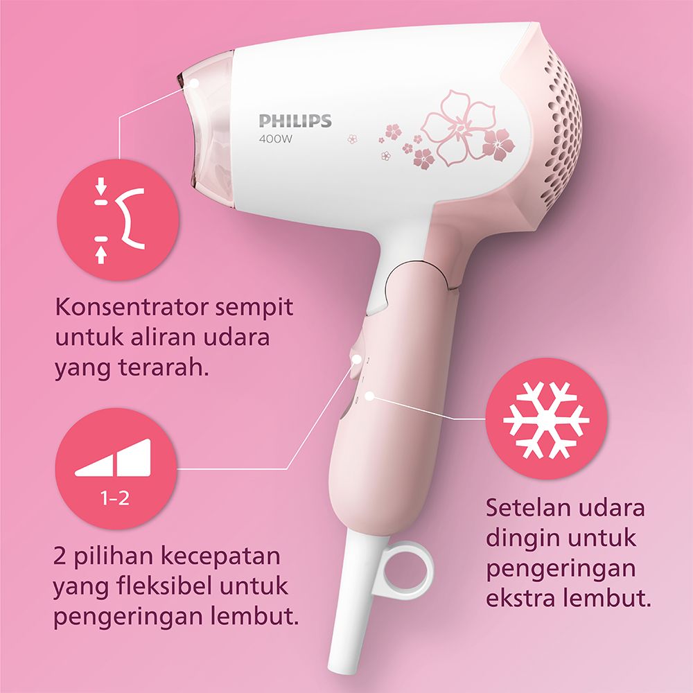 Philips Pink Set (Epilator BRE255/00 + Hair Dryer HP8108/02) - 4