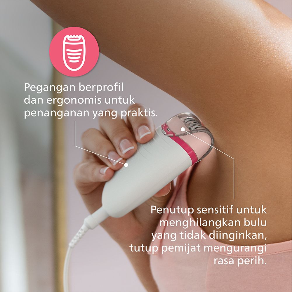 Philips Pink Set (Epilator BRE255/00 + Hair Dryer HP8108/02) - 2