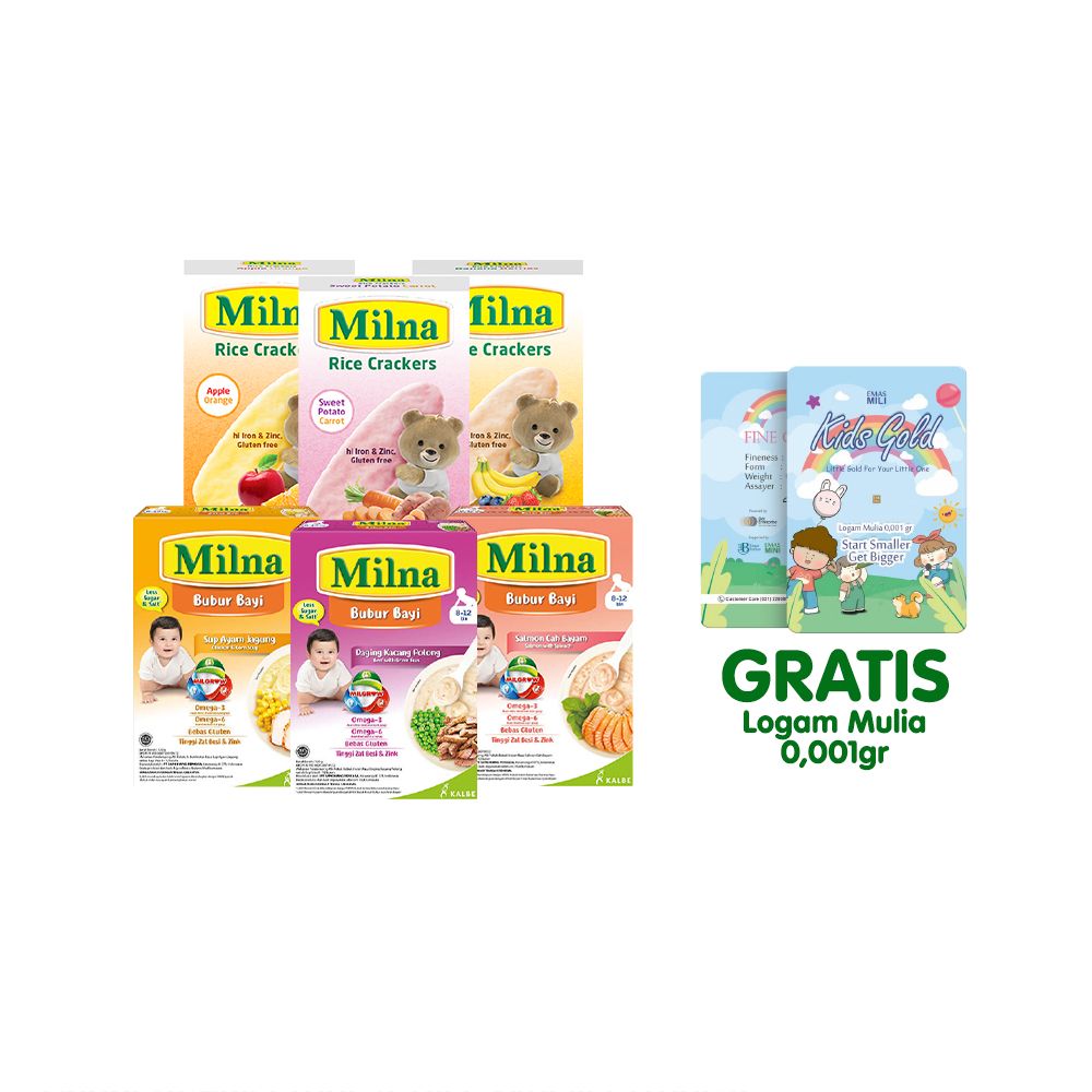 Bundle MPASI Milna Sehat 8+ Free Emas - 2
