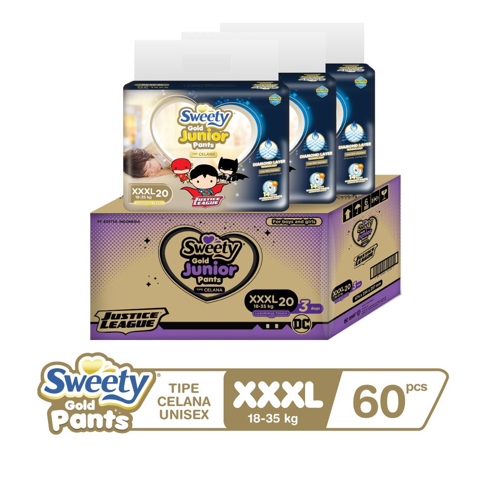 Sweety Gold Junior Night Pants XXXL 3x20s (Khusus Enfa) - 1