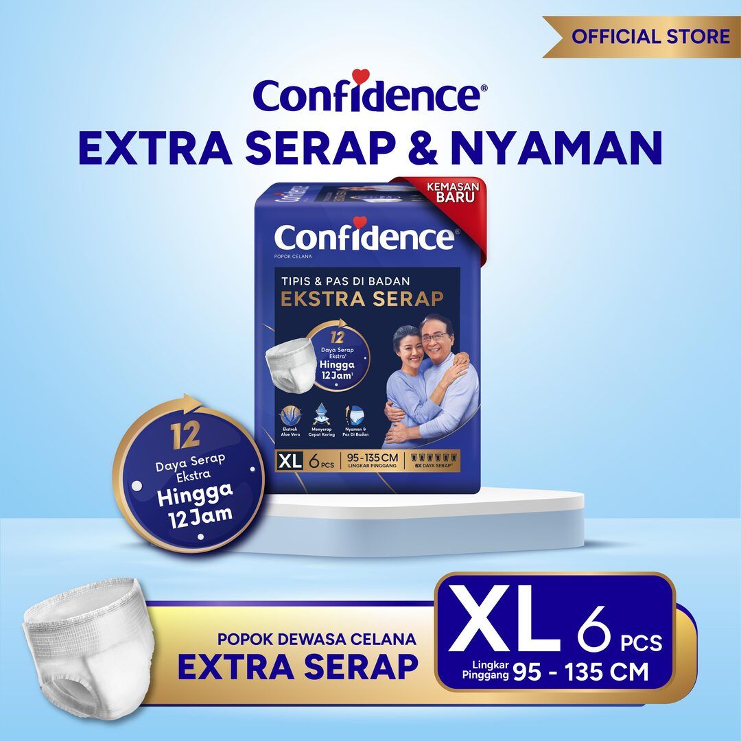 Confidence Popok Dewasa Celana Ekstra Serap XL 6 - 1