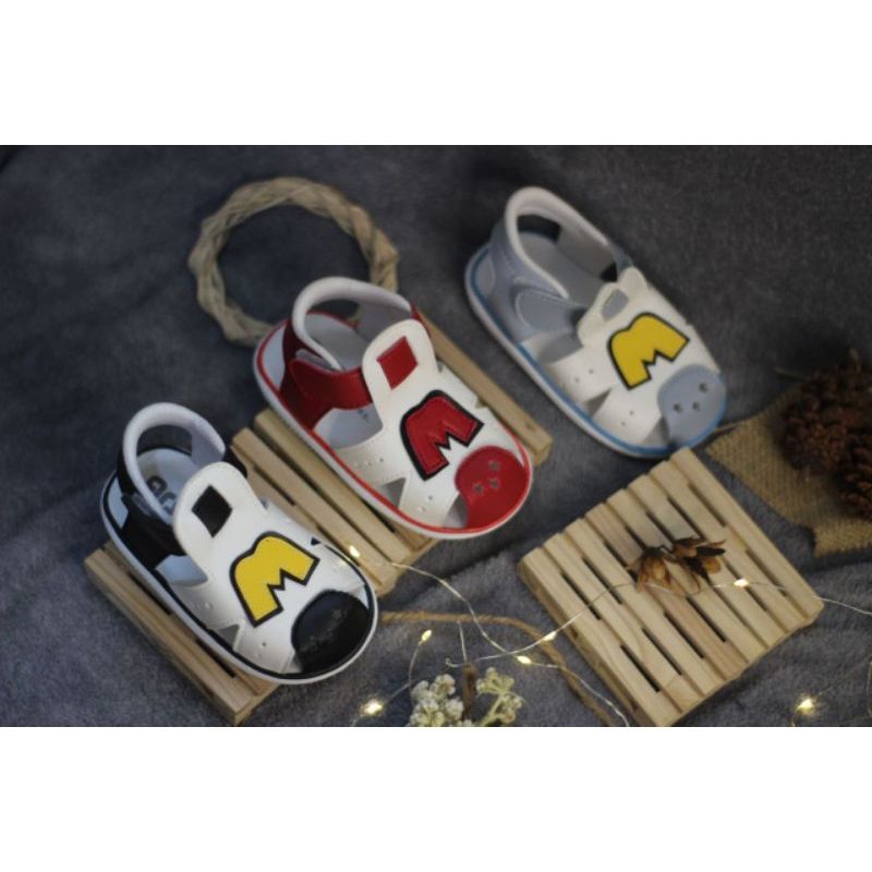 sepatu sandal anak baby M sandal anak bunyi cit cit usia 1 2 3 tahun - 1