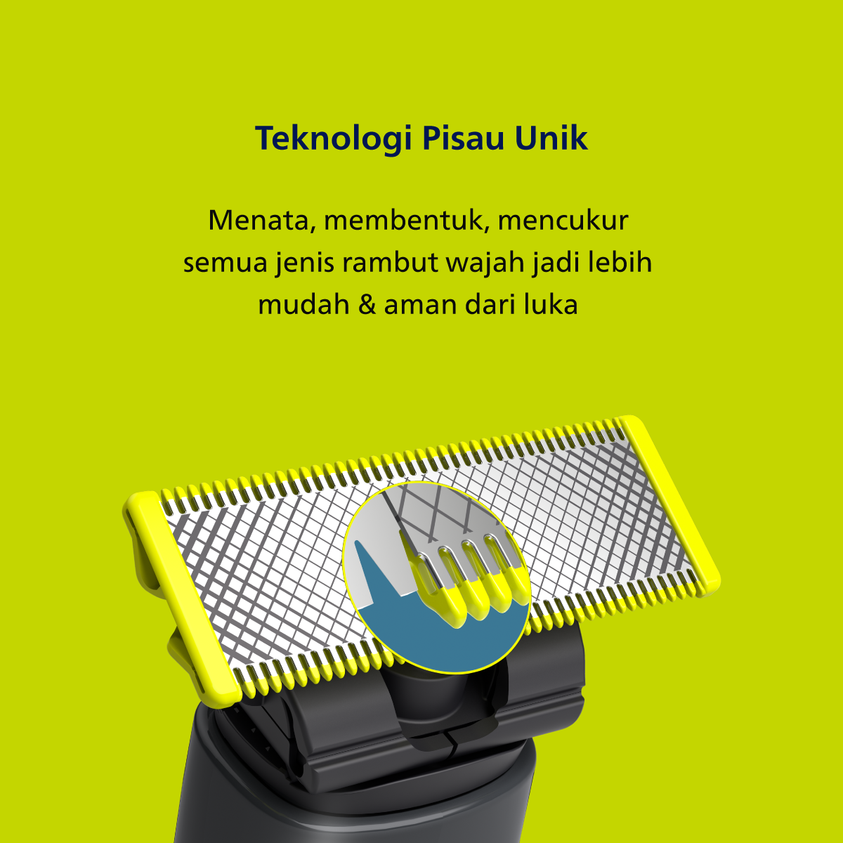 Philips Refill Oneblade QP220/51 Hybrid Blister Blade 2 Pack - 3