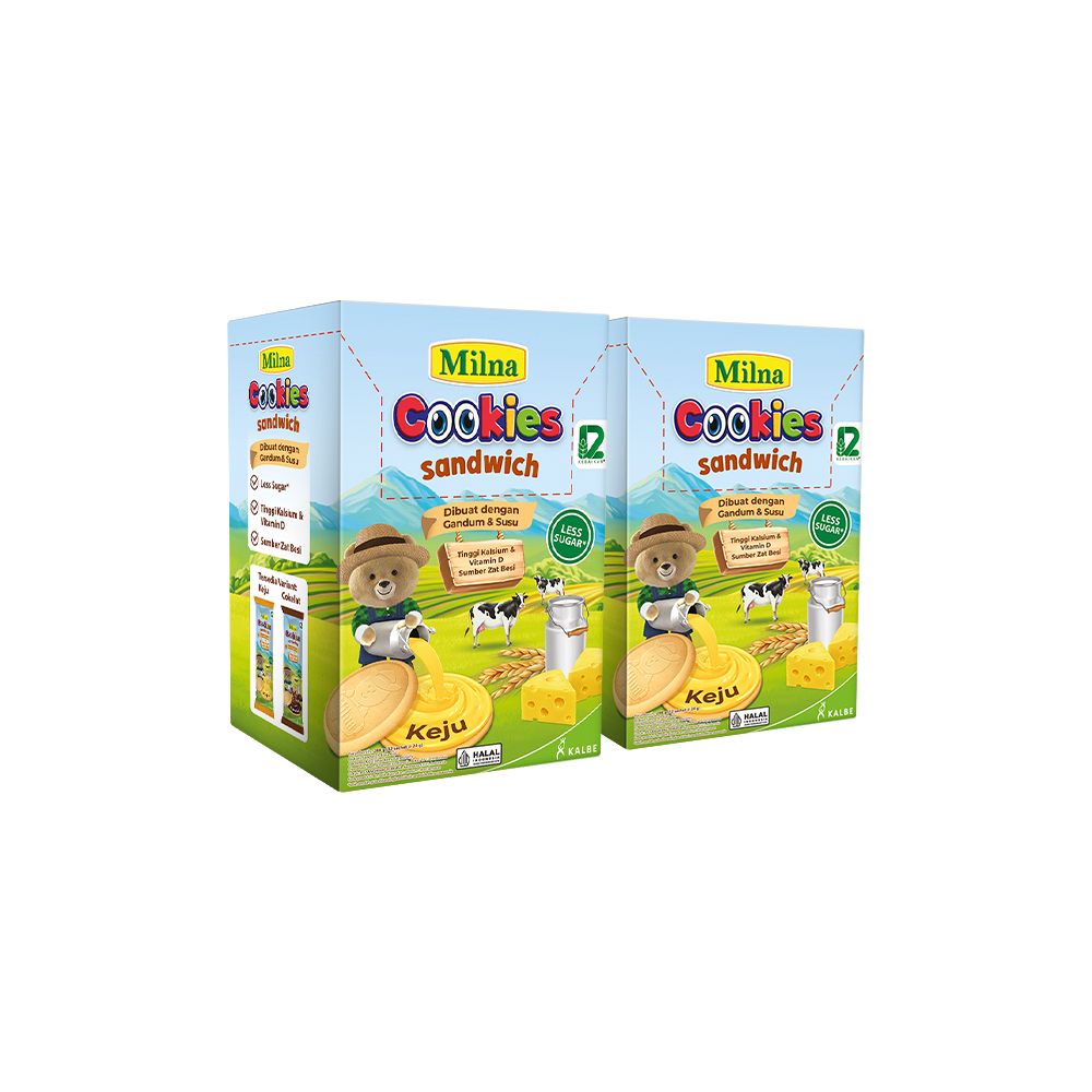 TWIN PACK MILNA COOKIES SANDWICH KEJU - 2