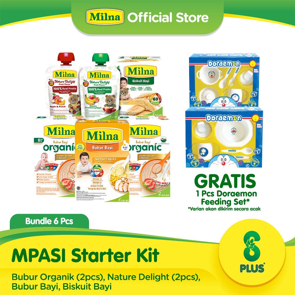 Paket Milna MPASI 8+ Starter Kit - Doraemon - 1