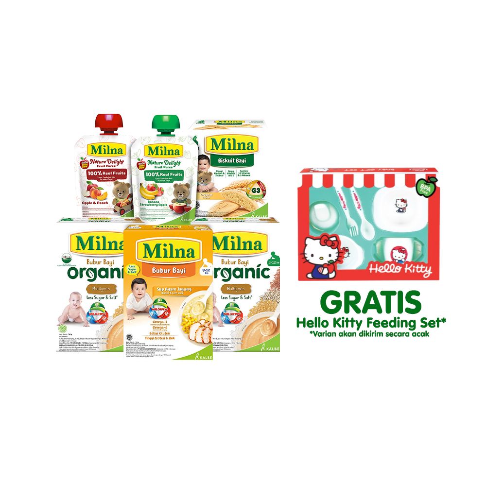 Paket Milna MPASI 8+ Starter Kit - Hello Kitty - 2
