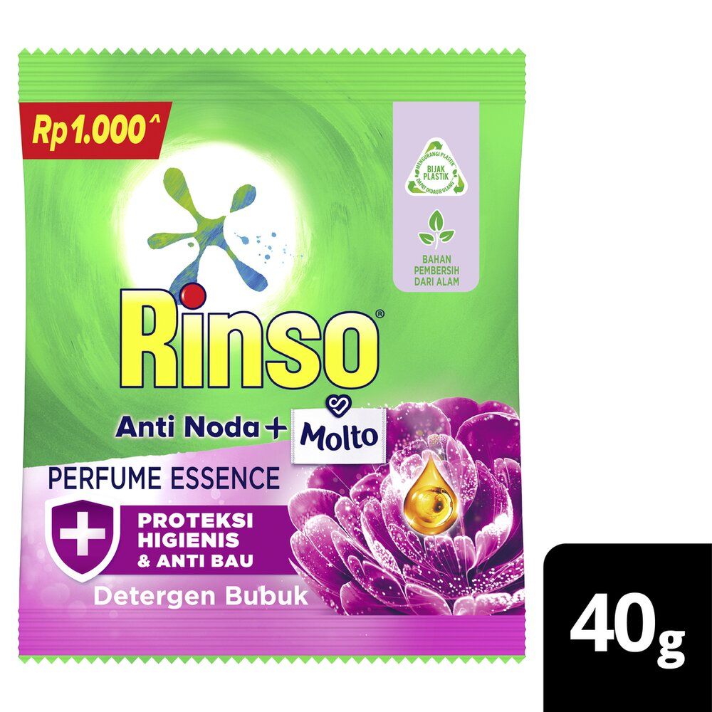 Rinso Deterjen Bubuk Parfume Essence 40G - 1 Karton - 1