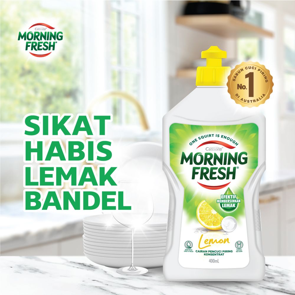 Beli 1 Gratis 1 - Morning Fresh Lemon 400ml Bottle - 5