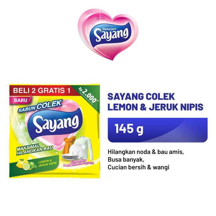 Sayang Sabun Colek Lemon & Jeruk Nipis 145 G - 1