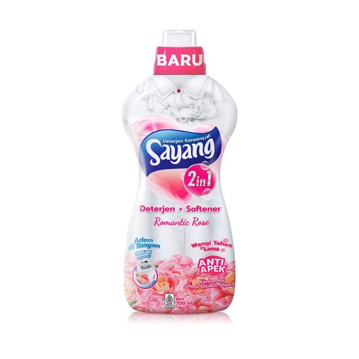 Sayang Deterjen 2in1 plus Pelembut Romantic Rose Botol 700 ml - 2