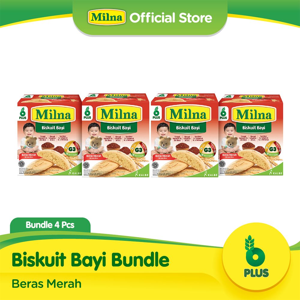 Bundle 4 Milna Biskuit Bayi Beras Merah - 1