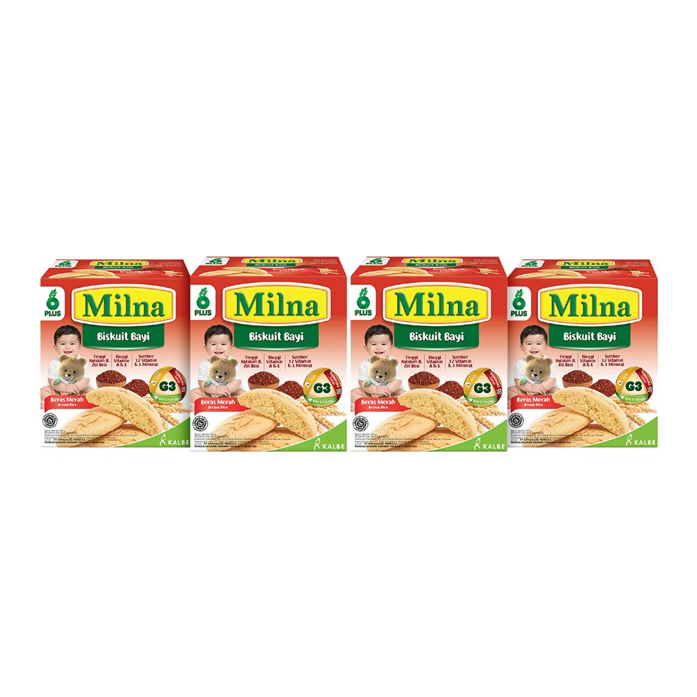 Bundle 4 Milna Biskuit Bayi Beras Merah - 2