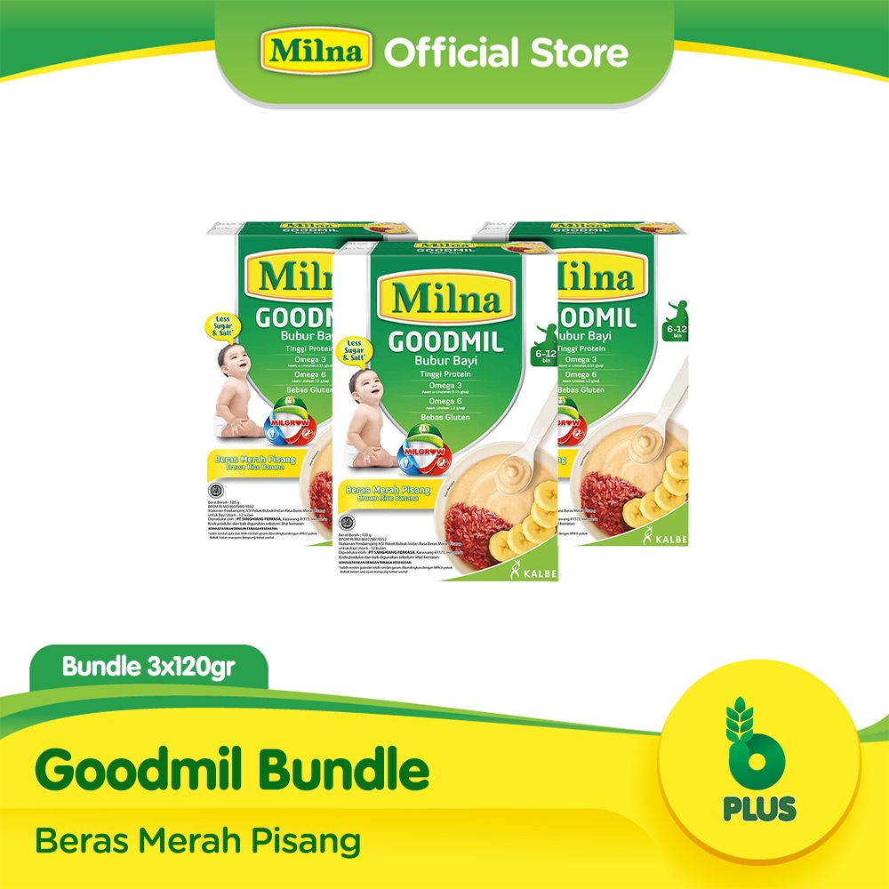 Bundle 3 Milna Goodmil 6+ Beras Merah Pisang (NED) - 1