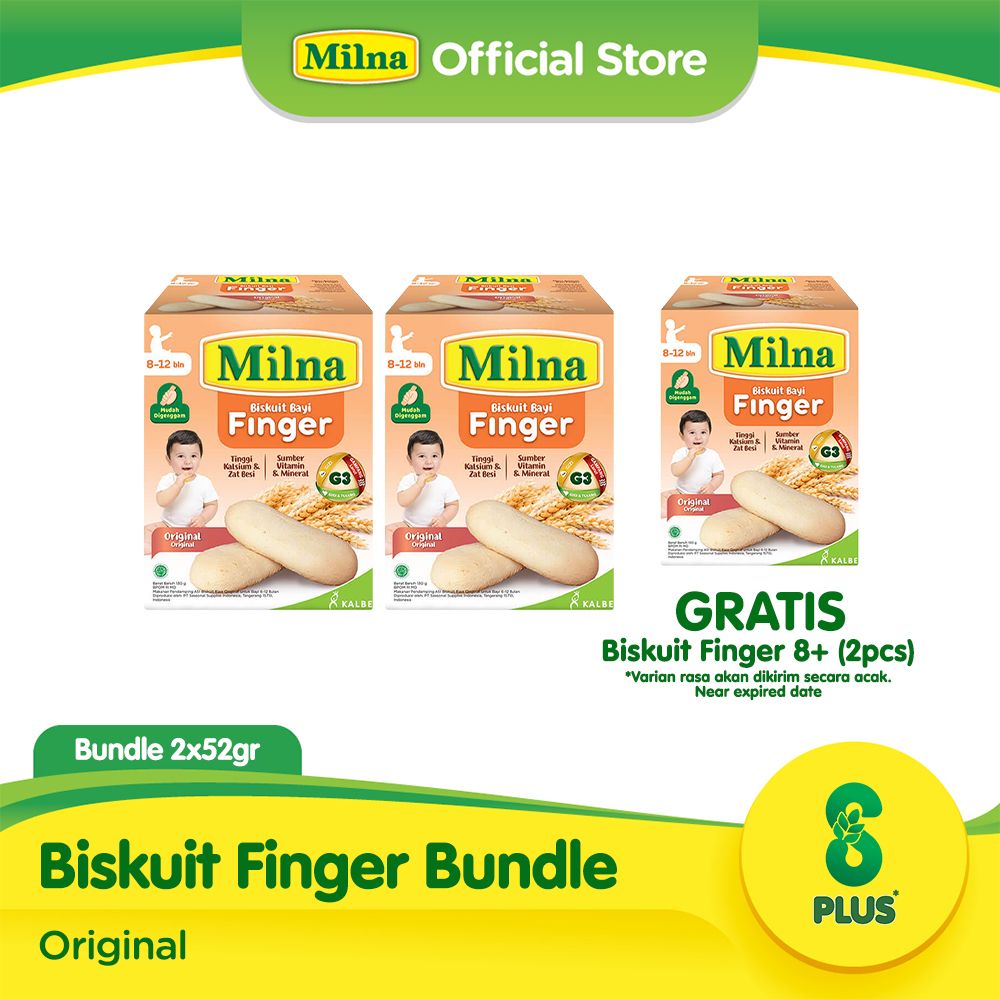 Buy 2 Get 2 Milna Biskuit Bayi Finger 8+ - 1