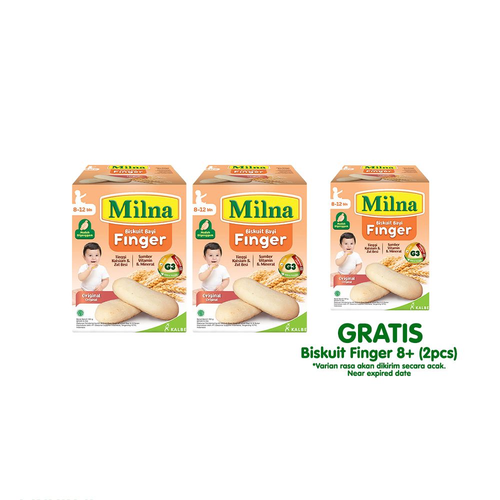 Buy 2 Get 2 Milna Biskuit Bayi Finger 8+ - 2