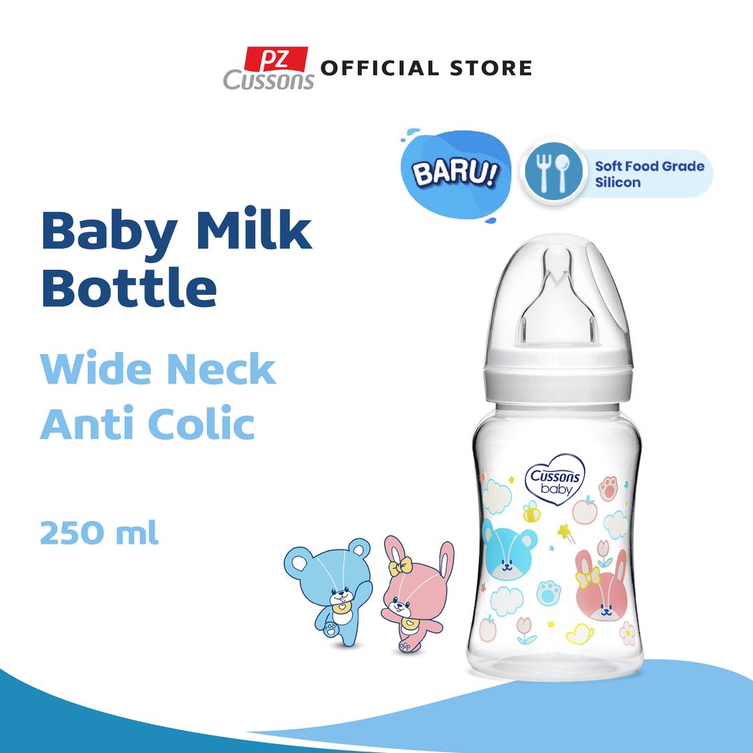 Cussons Baby Milk Bottle PP Wide Neck- Botol Susu - Dot Bayi 250ml - 1
