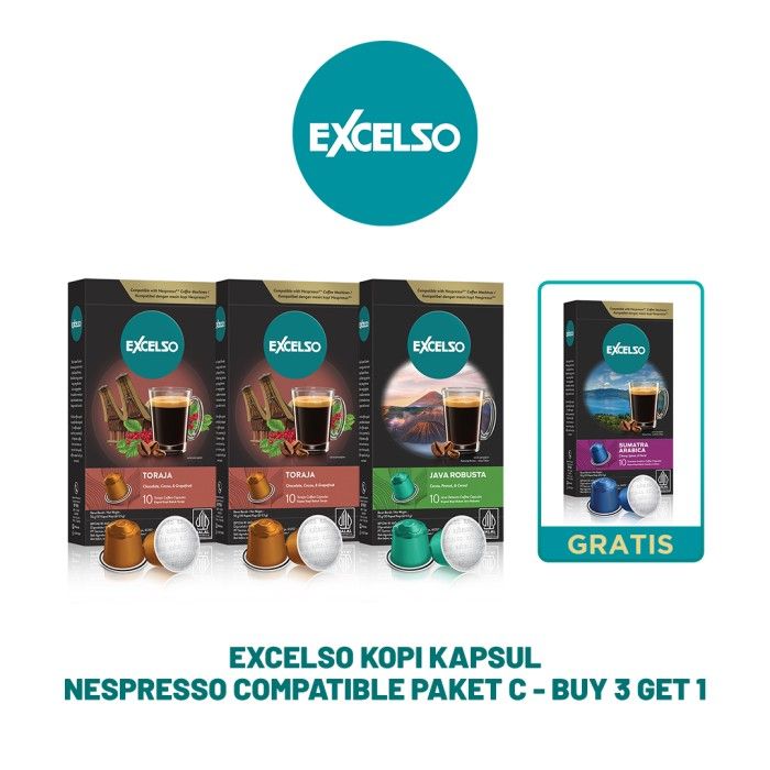 Excelso Kopi Kapsul Nespresso Compatible Paket C - Buy 3 Get 1 - 1