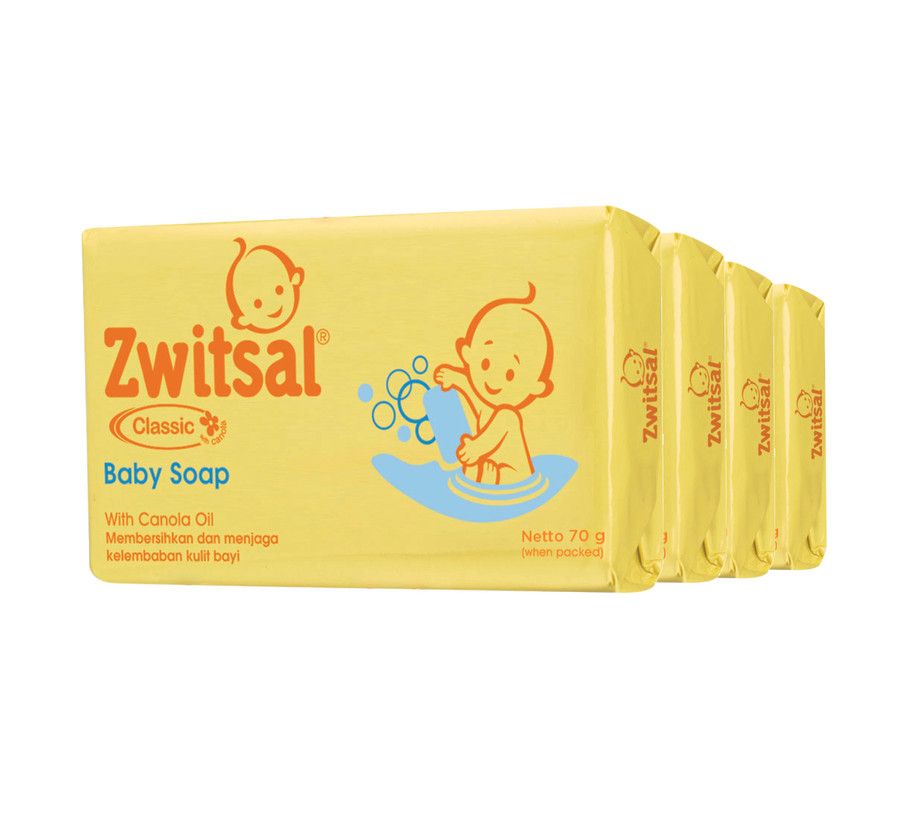 Zwitsal Baby Bar Soap Classic 70Gr - 1 Karton - 2