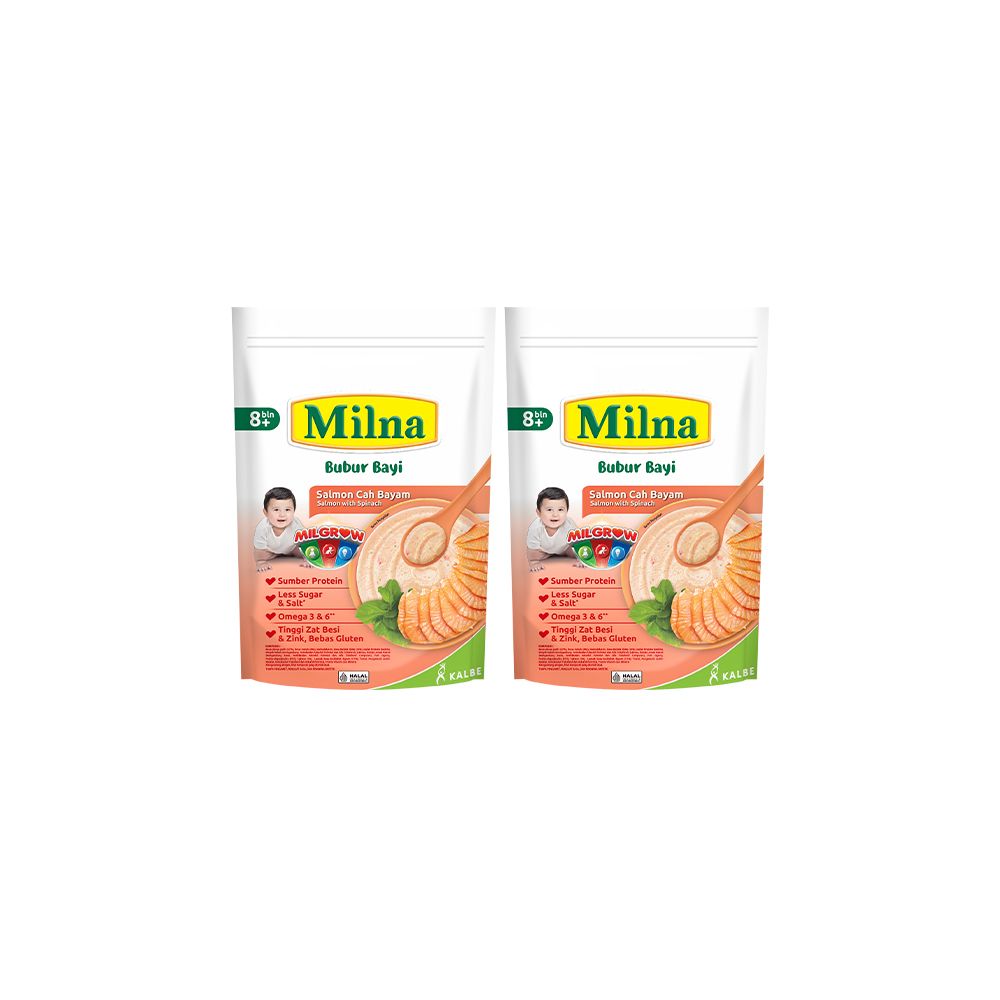 Bundle Twin Pack Mina Bubur Bayi 8+ Salmon Cah Bayam - 2