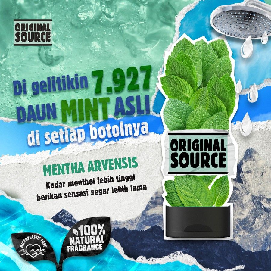 Original Source Body Wash Mint & Tea Tree - Sabun Cair Vegan 500ml - 3