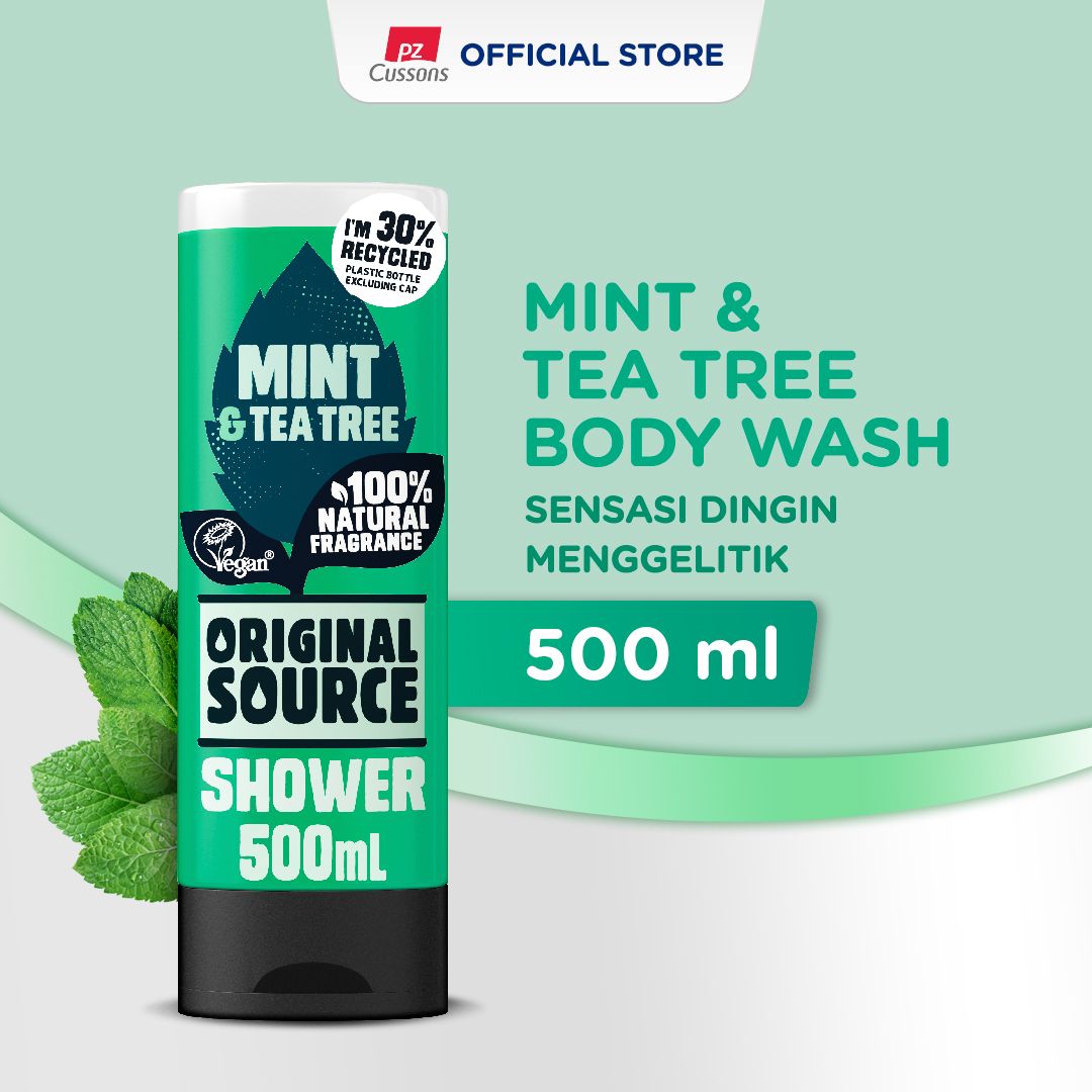 Original Source Body Wash Mint & Tea Tree - Sabun Cair Vegan 500ml - 1