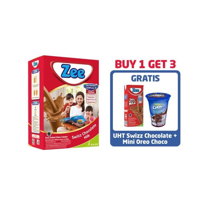 B1G3 - Zee Reguler Jumbo Choco Free UHT Choco + Mini Oreo - 2