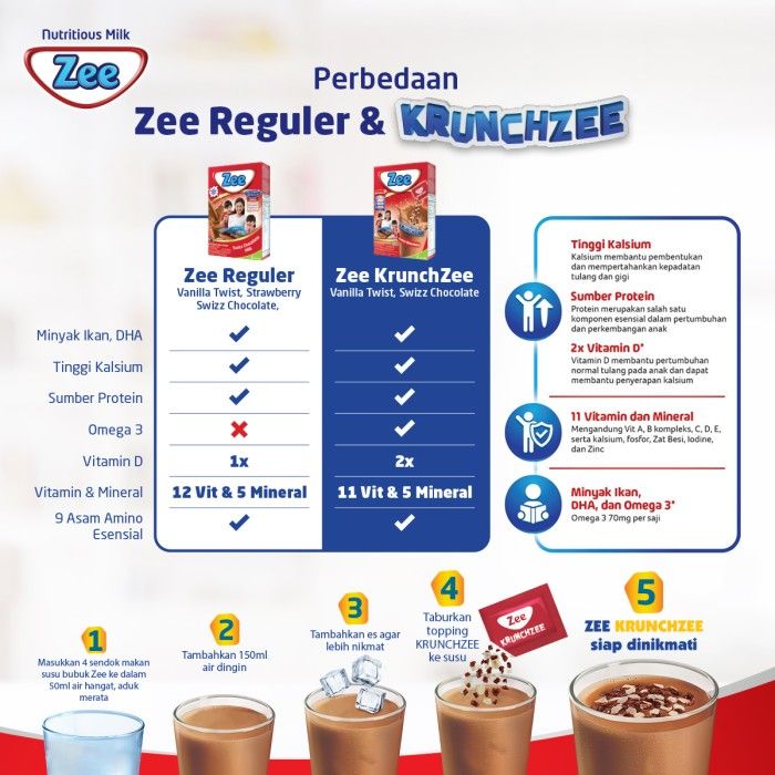 Zee KrunchZee Vanilla Twist Milk 337.5gr - 2