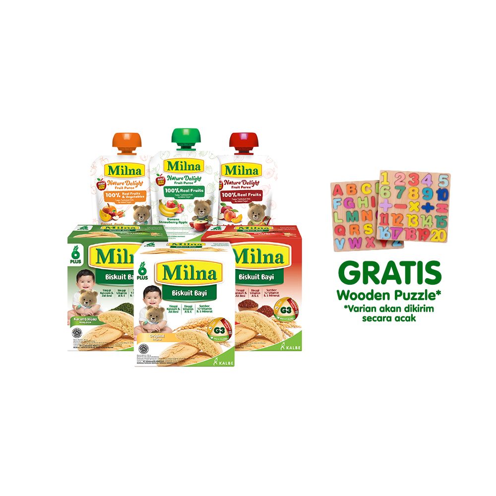 Bundle MPASI & Snack 6+ Free Wooden Puzzle - 2