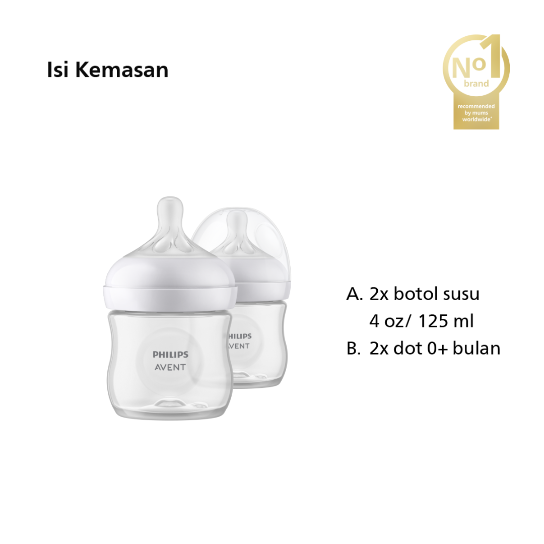 Philips Avent Bottle Natural 3.0 4OZ SCY900/02 Botol Susu - 2
