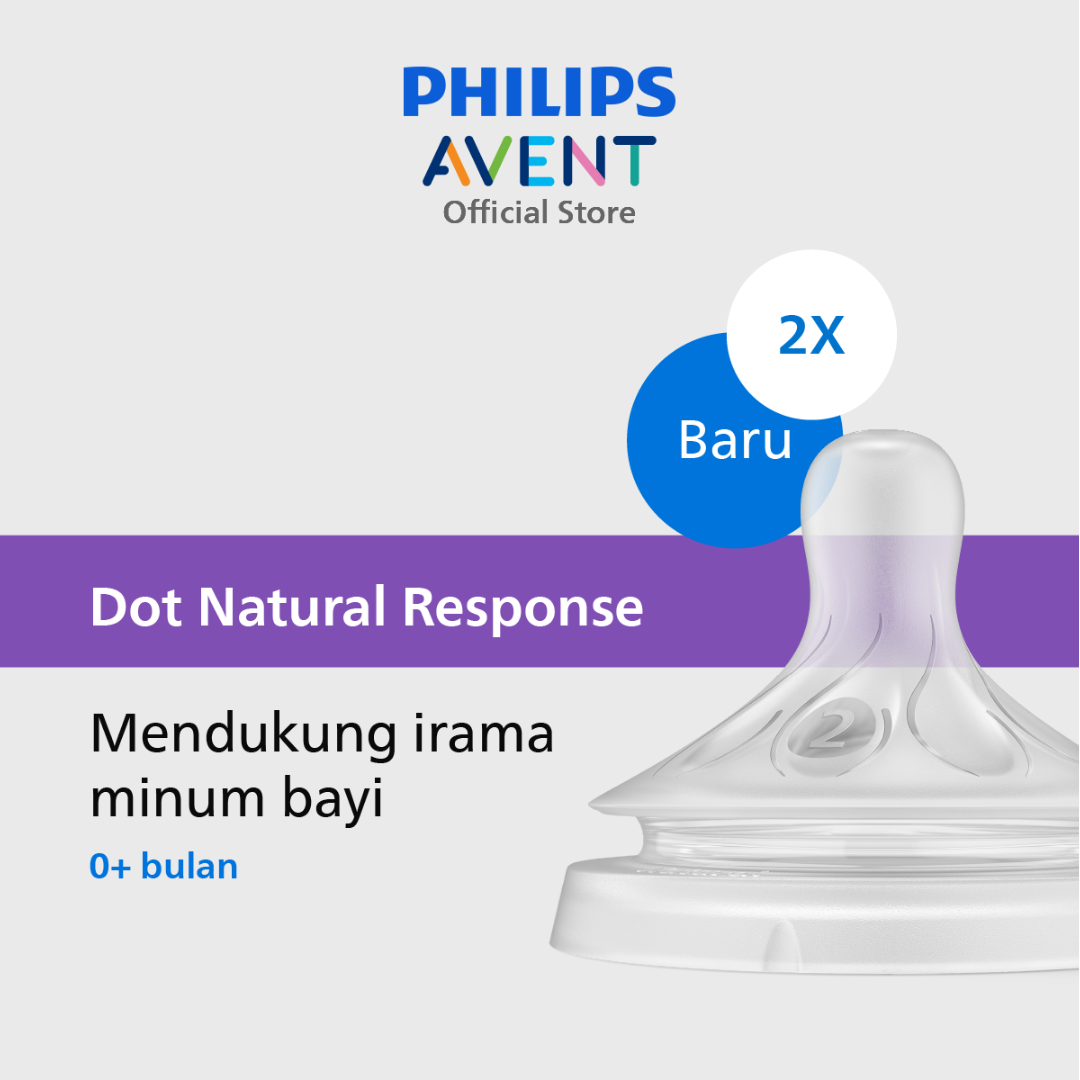 Philips Avent Teat Natural 3.0 9M SCY966/12 Dot Botol Bayi - 1