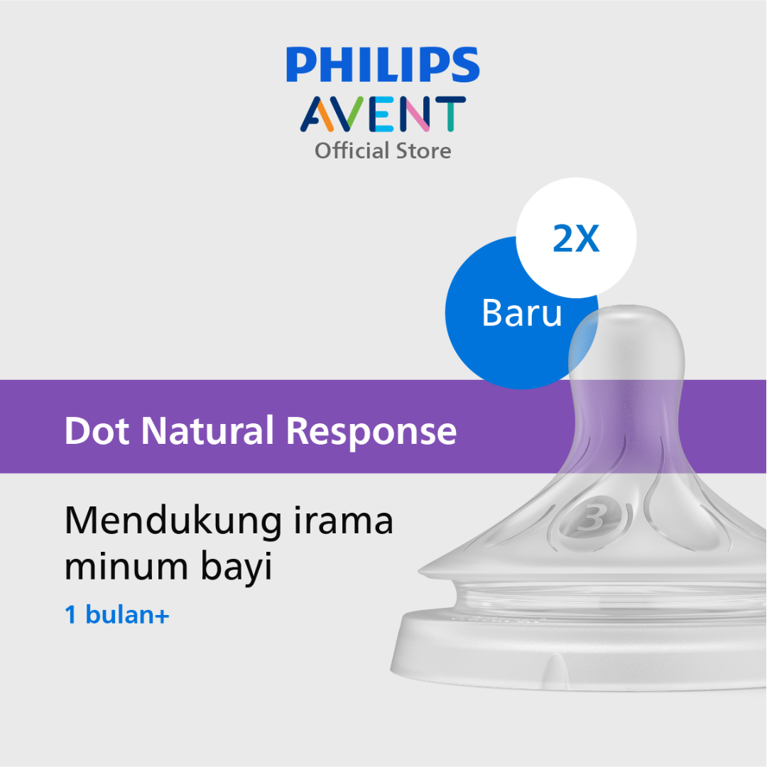 Philips Avent Teat Natural 3.0 1M+ SCY963/02 Dot Botol Bayi - 1