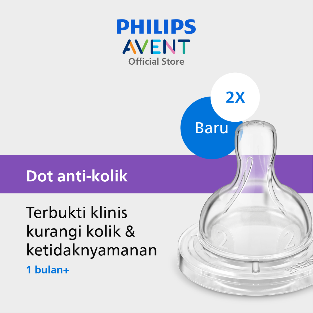 Philips Avent Teat Airflex 1M+ SCY762/02 Dot Botol Bayi - 1