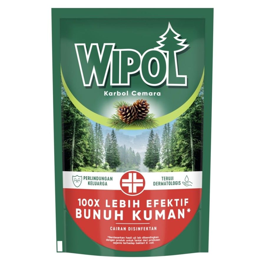 Wipol Sabun Karbol Pembersih Lantai Karbol Cemara 750Ml - 1 Karton - 2
