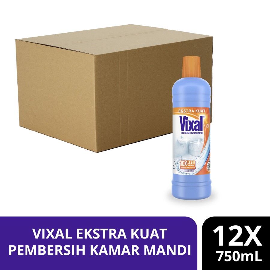 Vixal Pembersih Porselen Kamar Mandi Ekstra Kuat 750Ml - 1 Karton - 1