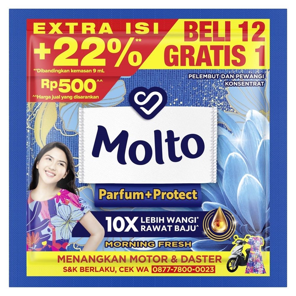 Molto Pelembut & Pewangi All-in-1 Blue 10Ml - 1 Karton - 1