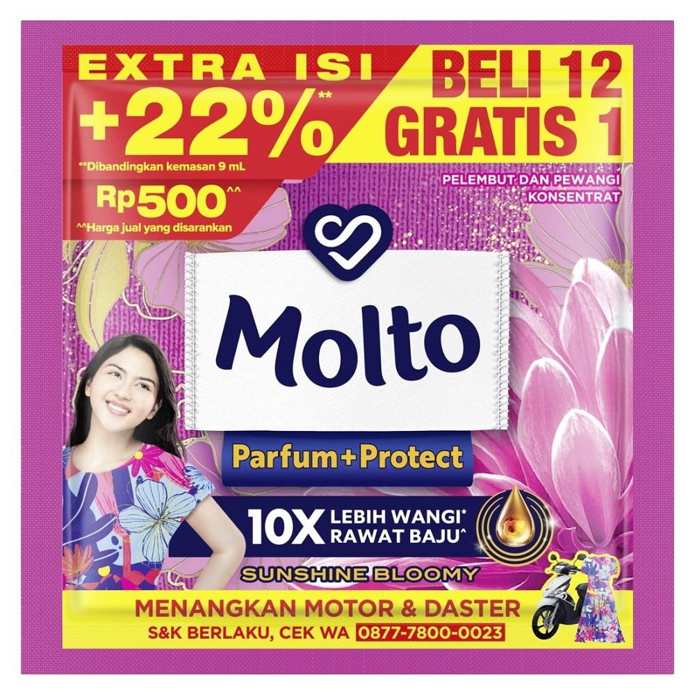 Molto Pelembut & Pewangi All-in-1 Pink 10Ml - 1 Karton - 1