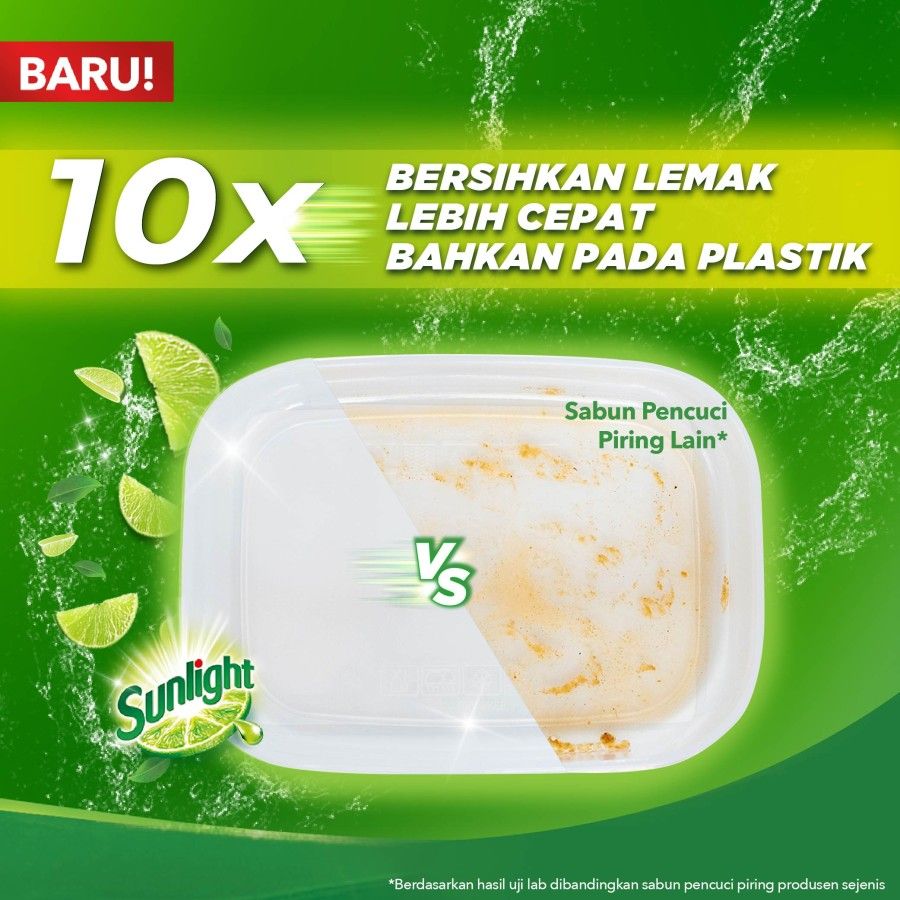 Sunlight Sabun Cuci Piring Jeruk Nipis Refill 635 mL - 1 Karton - 2