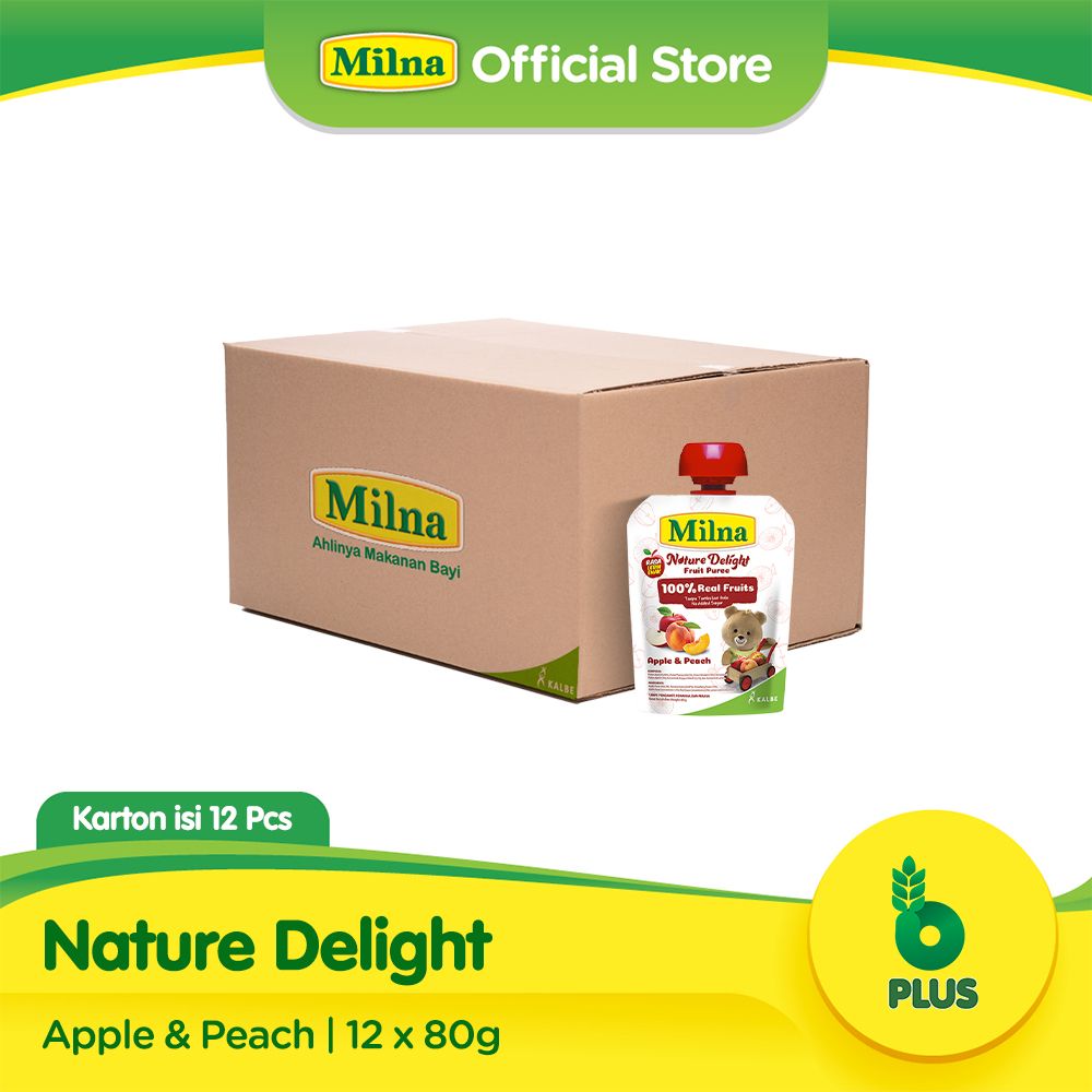 Bundle Carton Milna Nature Delight Apple Peach isi 12 - 1