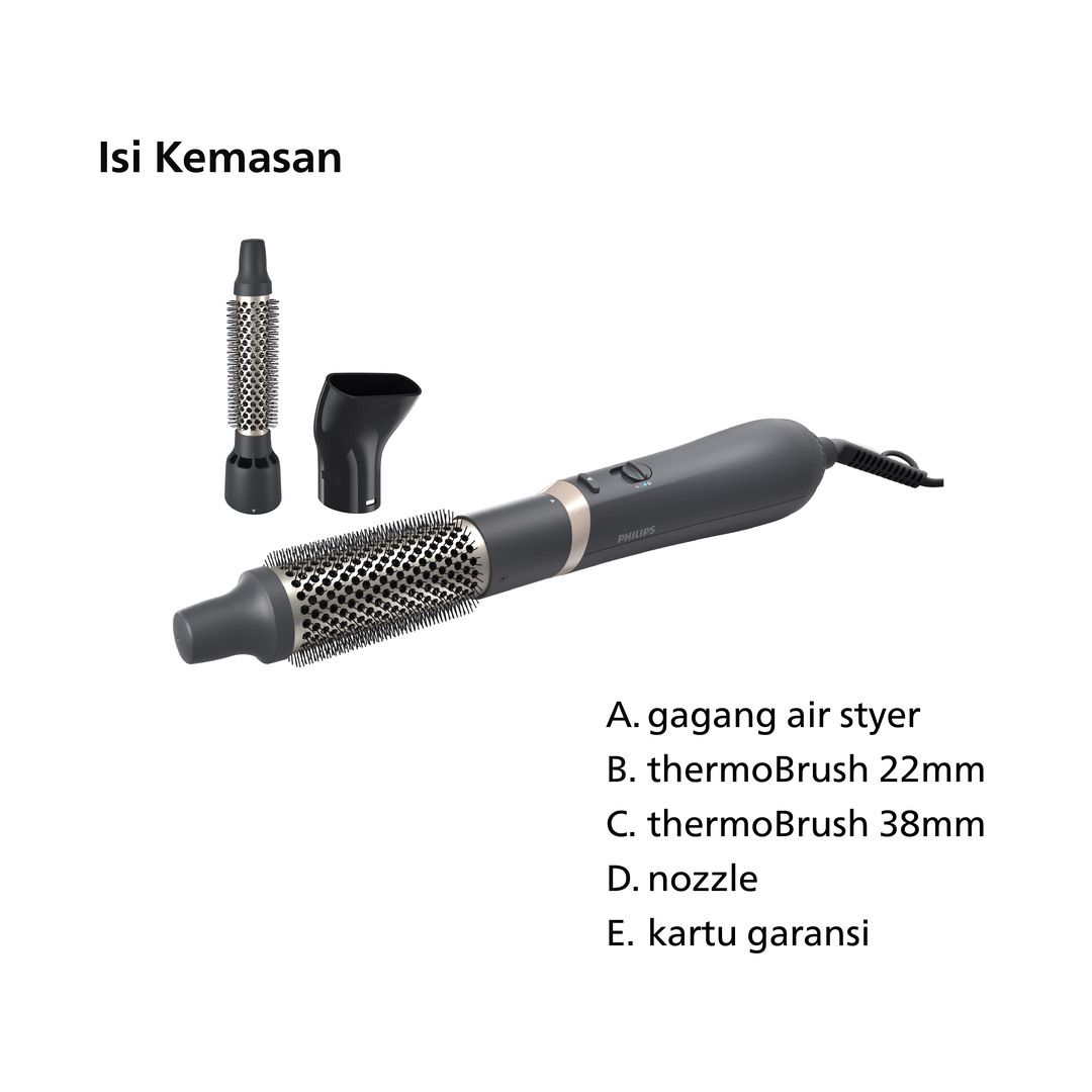 Philips | Airstyler | Catokan Curly | Rambut Ekstra Shiny dari Salon | 3 Aksesoris | BHA301/00 - 2