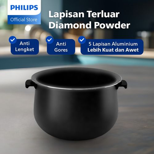 Philips Rice Cooker Penanak Nasi 1.8 L - 3000 Basic Series HD3210/30 - Merah - 5