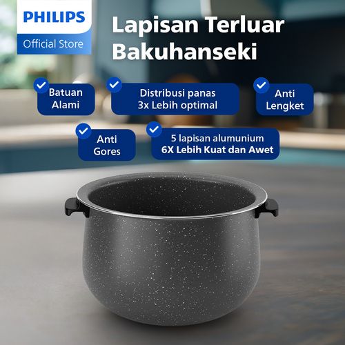 Philips Rice Cooker Penanak Nasi 1.8 L - 3000 Premium Series HD3211/31 - Silver - 5