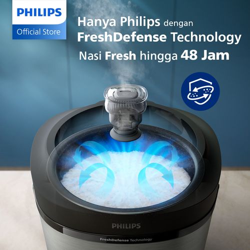 Philips Rice Cooker Penanak Nasi 1.8 L - 3000 Premium Series HD3211/31 - Silver - 2