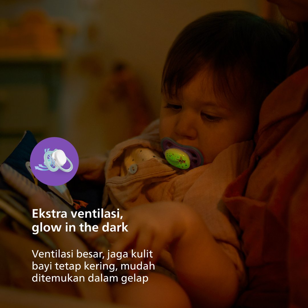 Philips Avent Soother Air Nighttime 6-18M SCF376/14 Pacifer Empeng Dot Bayi - 5