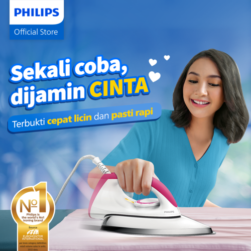 Philips Dry Iron - Pink HD1173/40 x Signify - 2
