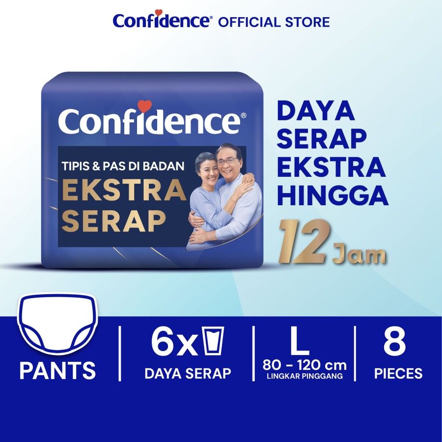 Confidence Popok Dewasa Celana Ekstra Serap L 8 - 1