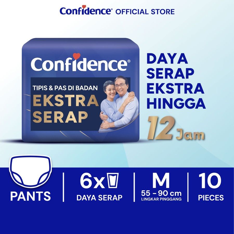 Confidence Popok Dewasa Celana Ekstra Serap M 10 - 1
