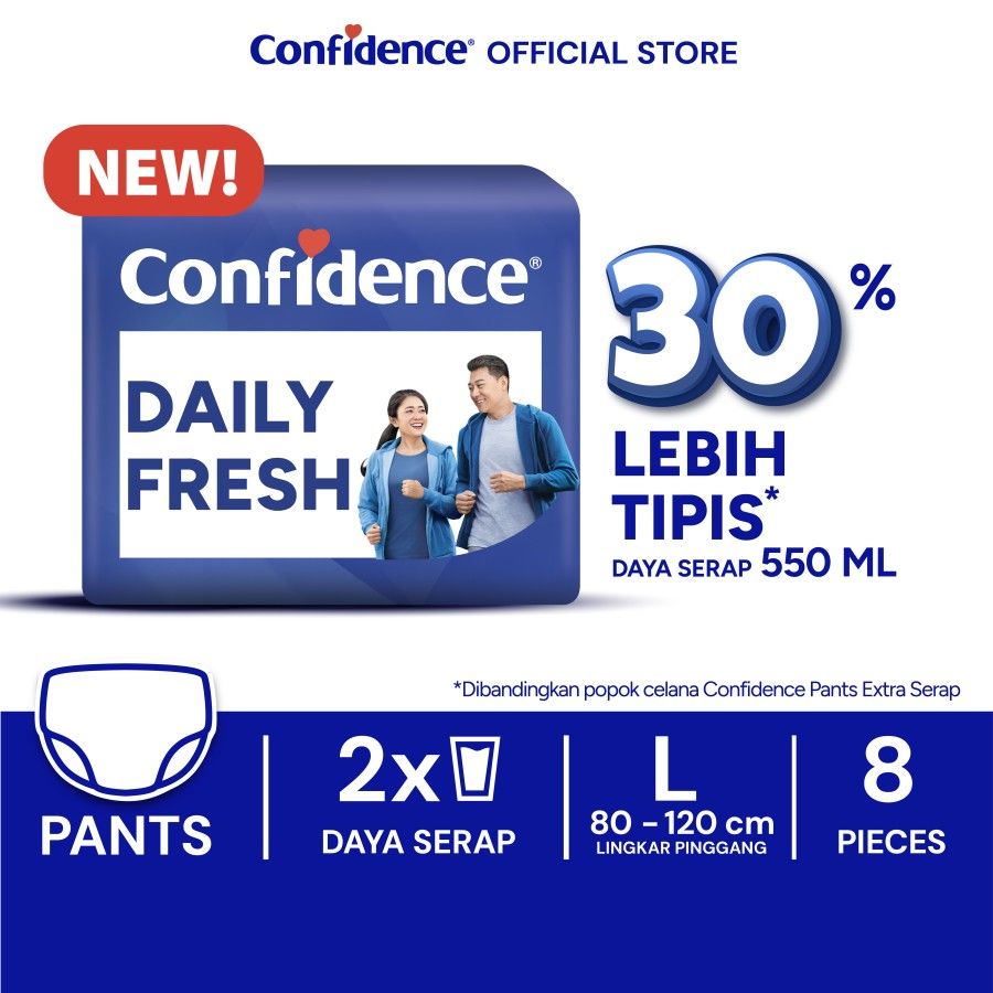 Confidence Popok Dewasa Celana Daily Fresh L 8s [SEGARI ONLY] - 1